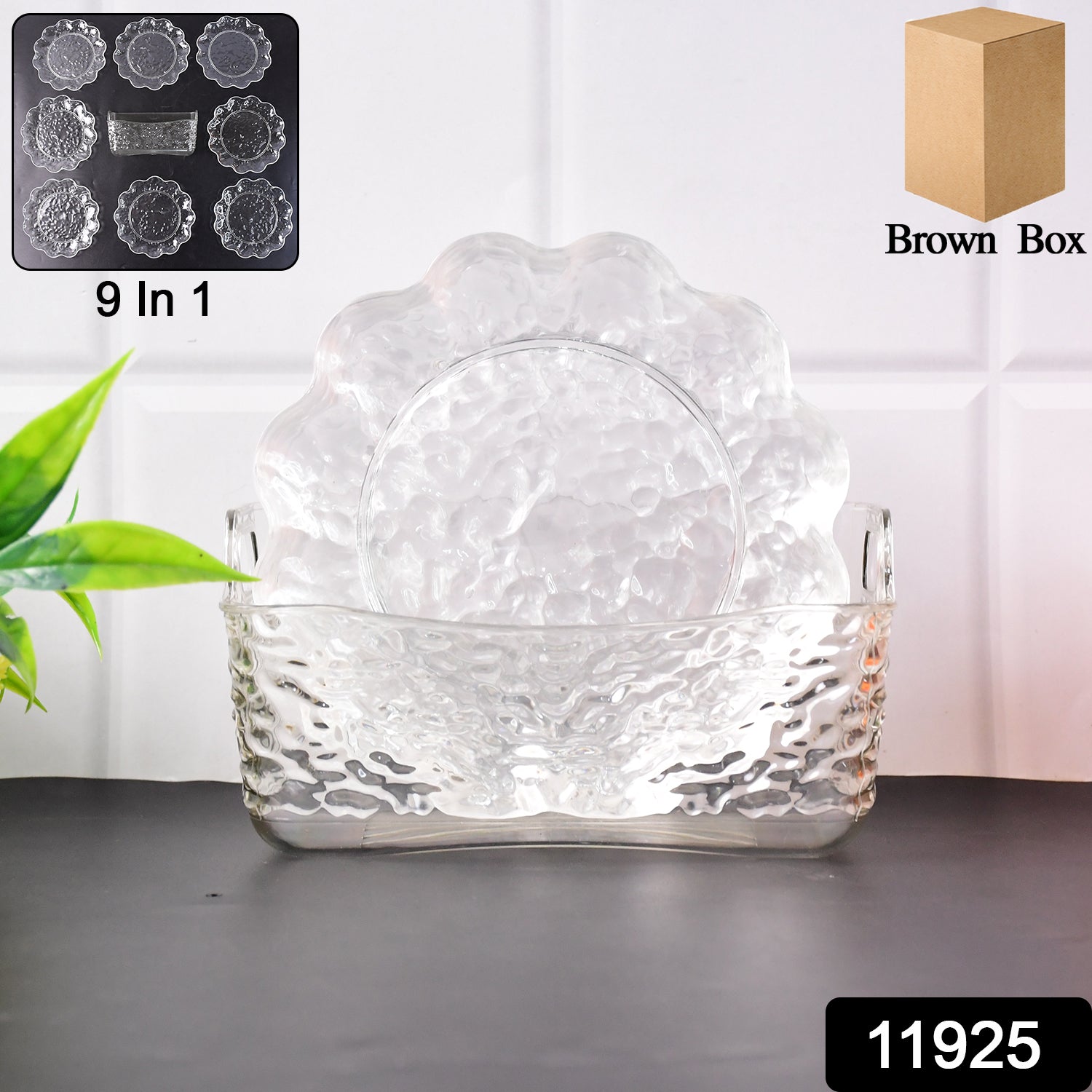 9 In 1 Plastic Bowl With Serving Tray  Plates Set 9 In 1 Plastic Bowl With Serving Tray  Plates Set
